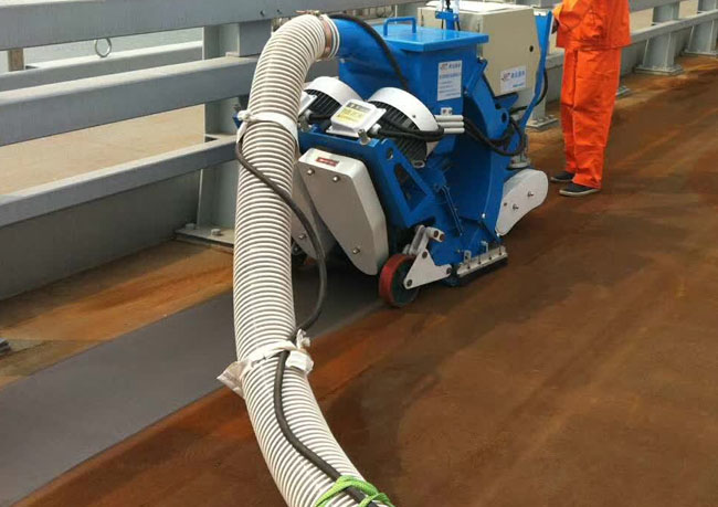 小型移動式平板拋丸機